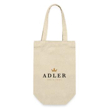 Adler Original Familienlogo - Geschenkbeutel für Flaschen - Natur - Vorne
