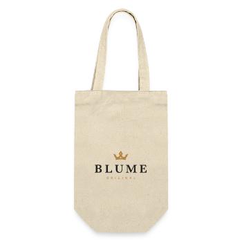 Blume Original Familienlogo - Geschenkbeutel für Flaschen - Natur - Vorne