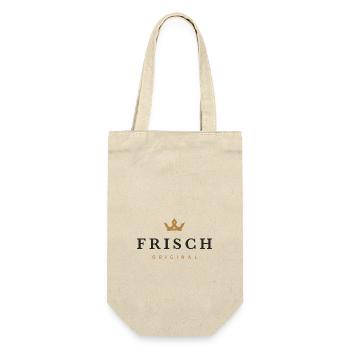 Frisch Original Familienlogo - Geschenkbeutel für Flaschen - Natur - Vorne
