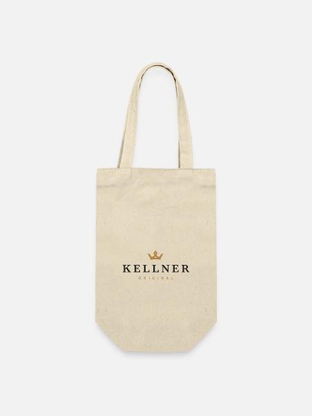 Kellner Original Familienlogo - Geschenkbeutel für Flaschen - Natur