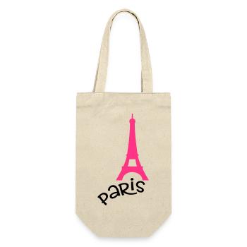 Paris - Geschenkbeutel für Flaschen - Natur - Vorne