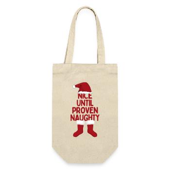 Cher Père Noël, Gentil jusqu’à preuve du vilain - Sac à bouteille - nature - Devant