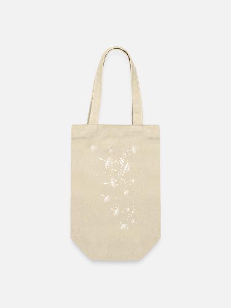 Pusteblume,,Blume,weiss, Sterne - Geschenkbeutel für Flaschen - Natur