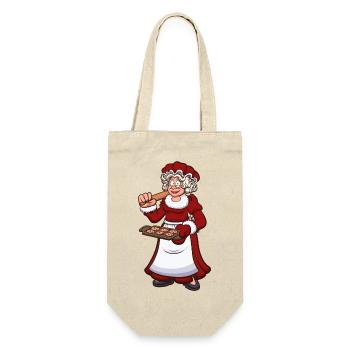 Mrs. Claus With Cookies - Gift Bag for Bottles - nature - Front