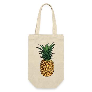 Ananas - Geschenkbeutel für Flaschen - Natur - Vorne