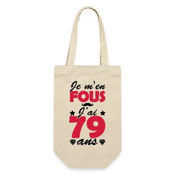 j'ai 79 ans / t-shirt 79 ans / anniversaire 79 ans - Sac à bouteille - nature - Devant