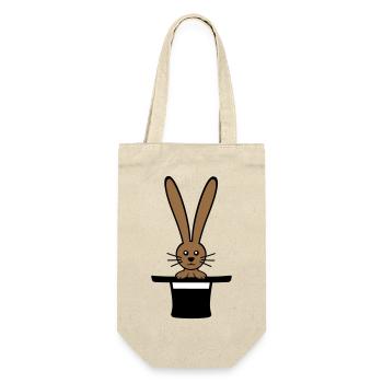 Lapin Chapeau Haut de forme Sorcier Lapin Sorcier Mignon - Sac à bouteille - nature - Devant