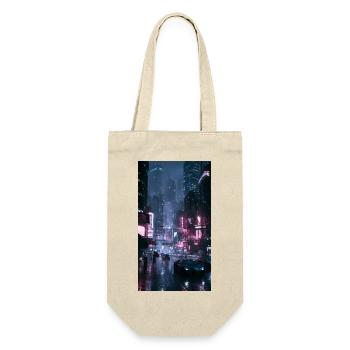 Neonregen-Stadt Neonlicht - Geschenkbeutel für Flaschen - Natur - Vorne