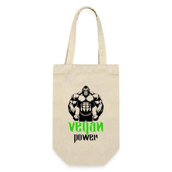 Gorilla Bodybuilder Vegan - Gift Bag for Bottles - nature - Front