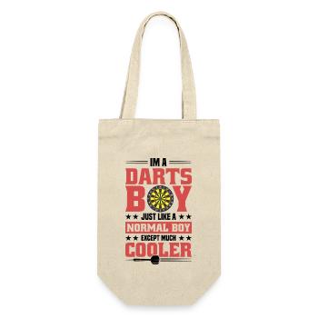 Dart Dartspieler Dartspiel Herren - Geschenkbeutel für Flaschen - Natur - Vorne