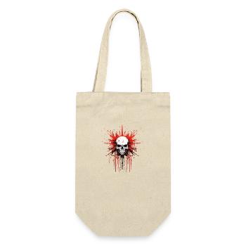 Splatter Skull - Gift Bag for Bottles - nature - Front