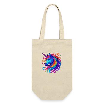 Rainbow Unicorn - Gift Bag for Bottles - nature - Front
