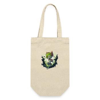 Zombie Fuchs - Geschenkbeutel für Flaschen - Natur - Vorne