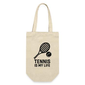 Le tennis, c’est l’amour – la vie, c’est le tennis - Sac à bouteille - nature - Devant