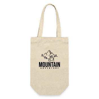 Berg Abenteuer Geschenk Spruch Bergsteigen Wandern - Geschenkbeutel für Flaschen - Natur - Vorne