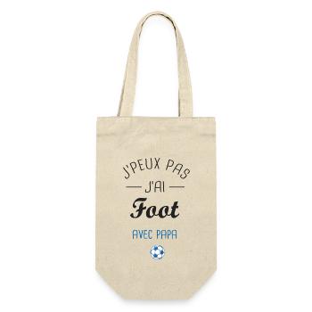 J'peux pas j'ai Foot avec papa papa et fils - Sac à bouteille - nature - Devant