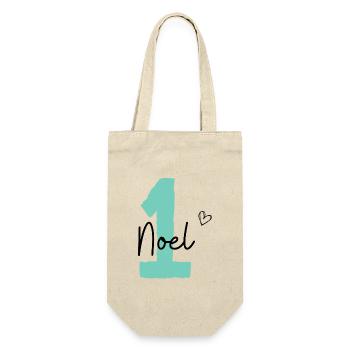 Noel eins - Geschenkbeutel für Flaschen - Natur - Vorne