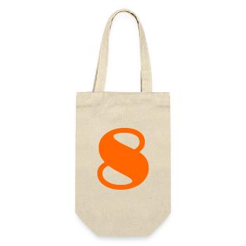 8. 8 JAHRE. ACHT. 8. JUBILÄUM. JAHRESTAG - Geschenkbeutel für Flaschen - Natur - Vorne