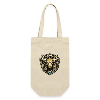 Gold Bull Emblem - Gift Bag for Bottles - nature - Front