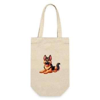 Beauceron 4 - Geschenkbeutel für Flaschen - Natur - Vorne
