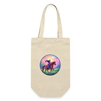 Imaginative fairy on horse - Gift Bag for Bottles - nature - Front