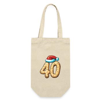 40 Numéro Noël - Sac à bouteille - nature - Devant