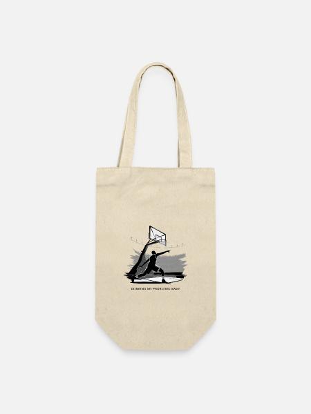 Dunking My Problems Away Basketball - Geschenkbeutel für Flaschen - Natur