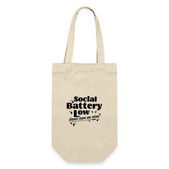 Social Batterie faible S’il vous plaît laissez-moi tranquille Introverti - Sac à bouteille - nature - Devant