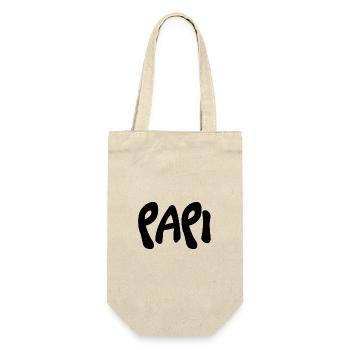 PAPI. PAPA. FÊTE DES PÈRES. BONNE FÊTE PAPA. - Sac à bouteille - nature - Devant