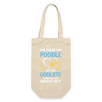 My Poodle Heart World Wreath - Gift Bag for Bottles - nature - Front