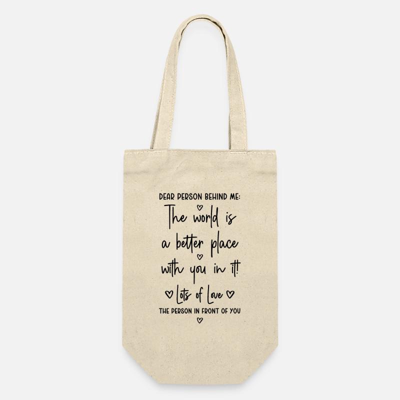 Dear Person behind me - Gift Bag for Bottles - nature