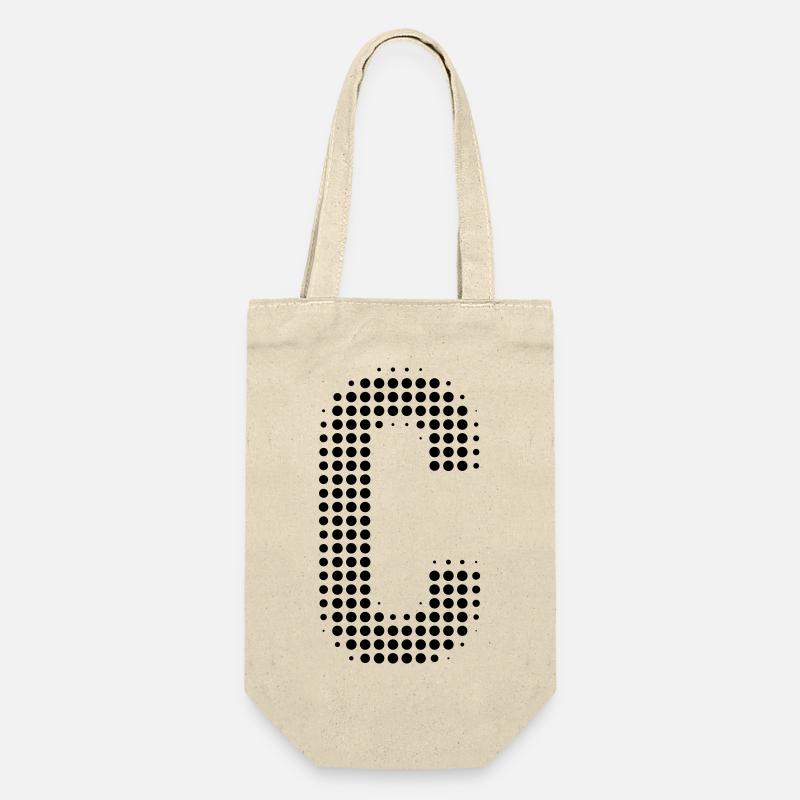 C letter dots grid - Gift Bag for Bottles - nature