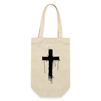 Bloody Cross - Geschenkbeutel für Flaschen - Natur - Vorne