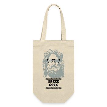 Greek Geek - Gift Bag for Bottles - nature - Front
