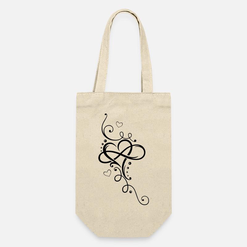 Herz, Unendlichkeit, heart, infinity - Sac à bouteille - nature