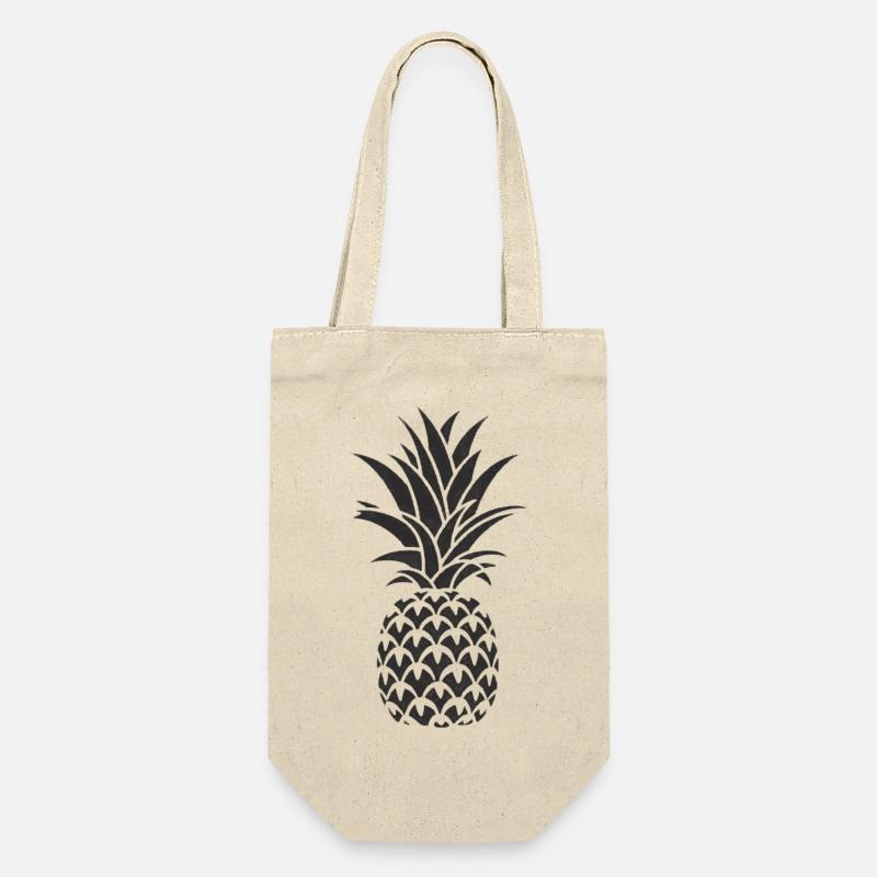 Ananas noir simple - Sac à bouteille - nature