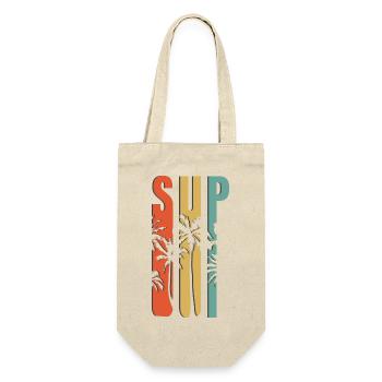 SUP - Geschenkbeutel für Flaschen - Natur - Vorne