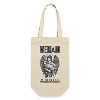 VEGAN ANGEL - Gift Bag for Bottles - nature - Front