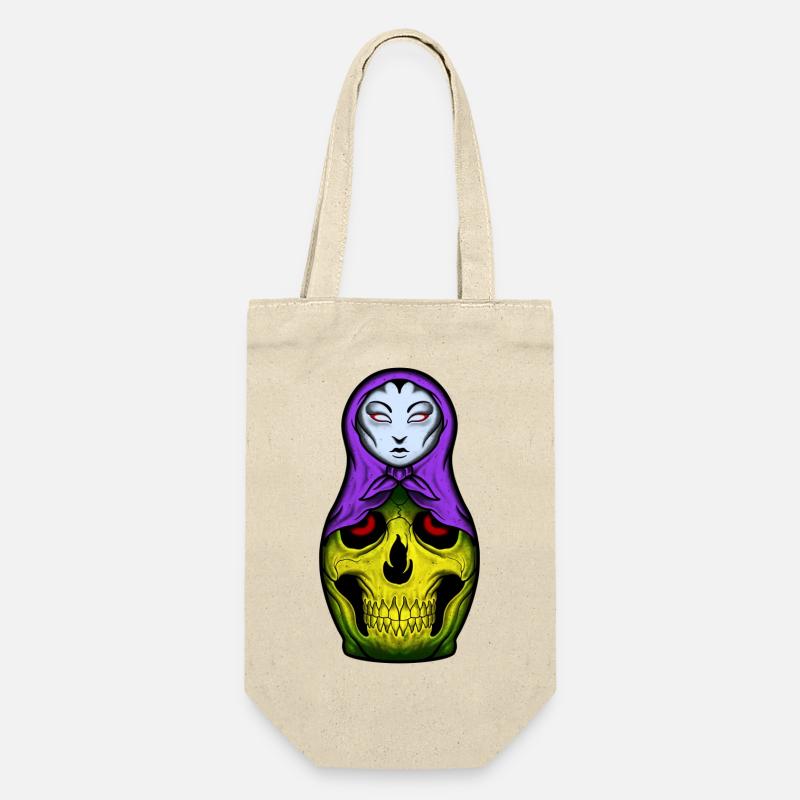 Skeletroschka - Geschenkbeutel für Flaschen - Natur