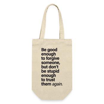 Forgive Someone Trust Again Saying - Gift Bag for Bottles - nature - Front