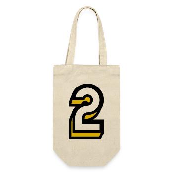 2. HAPPY BIRTHDAY. JOYEUX ANNIVERSAIRE. CHIFFRE - Sac à bouteille - nature - Devant