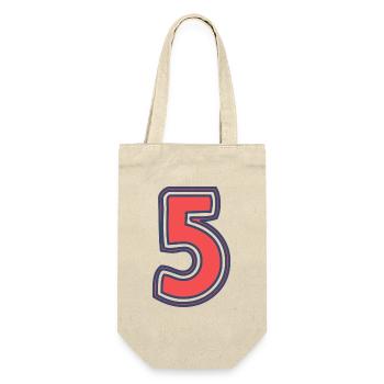 5. 5 YEARS. 5th ANNIVERSARY. 5 YEAR ANNIVERSARY - Gift Bag for Bottles - nature - Front