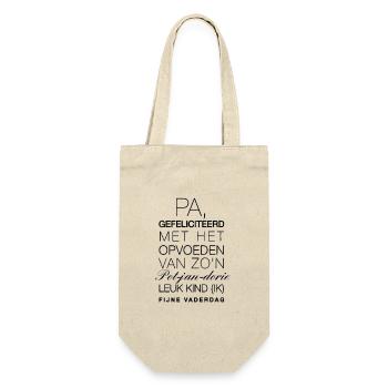 Opa und Oma spezielle Tageskarte - Geschenkbeutel für Flaschen - Natur - Vorne