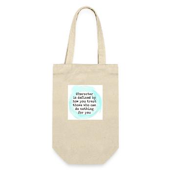 Character is defined by how you treat people - Gift Bag for Bottles - nature - Front