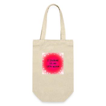 I licked it so it's mine - Gift Bag for Bottles - nature - Front