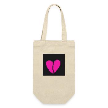 Heart - Gift Bag for Bottles - nature - Front
