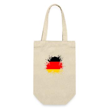 Deutschland Flagge Deutsche Fahne Used Look Heimat - Geschenkbeutel für Flaschen - Natur - Vorne
