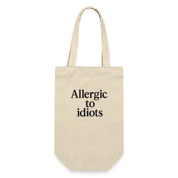 Allergic to idiots - Geschenkbeutel für Flaschen - Natur - Vorne