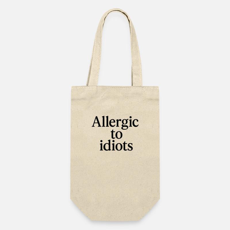 Allergic to idiots - Geschenkbeutel für Flaschen - Natur