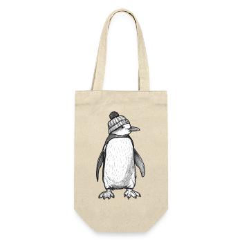 Cool penguin with cap - Gift Bag for Bottles - nature - Front